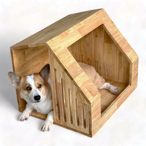 Casa para Mascotas Moderna con Diseño Animal en Madera de Caucho NTC001, Jaula de Madera de Abeto Sólido para Perros, Casa para Hámster para Usar en la Sala de Estar - Product Image 3