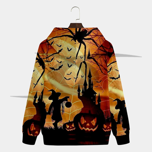 Sudadera con capucha de algodón 100% para hombre, nueva moda, manga larga, ajuste holgado, informal, Polar, sublimación térmica, ropa de calle de Halloween - Product Image 3