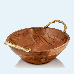 Tazón de fruta para servir con acabado esmaltado para el hogar, Hotel, restaurante, ensalada y sopa, tazón de madera para servir, ensaladera y cuencos para platos - Product Image 5