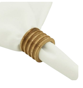 Porte-ronds de serviette en bois fabriqués à la main indiens porte-serviettes marron pour Table à manger décorative de cuisine la plus précieuse - Product Image 6