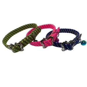 Collar de campana de gato elástico de nailon ajustable Característica personalizable para correas de mascotas - Product Image 3