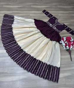 ชุดโชลีเลียงก้าผ้าไหมกานชิปุระมที่สวยงามสวมใส่ทุกวันพร้อมรูปแบบการตรวจสอบที่อุดมไปด้วยและงาน Dori นักออกแบบ Gherdaar Lehenga Choli - Product Image 4