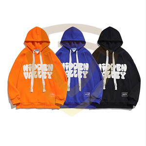 Unisex Eco-Friendly 100% Polyester <b>Hoodies</b> Autumn Solid Knitted Quick Dry Breathable Fleece Stylish Pocket Design OEM Size XL - Product Image 1