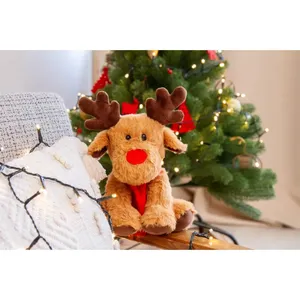 Peluche de renne écologique en RPET, fournitures de Noël - Product Image 3