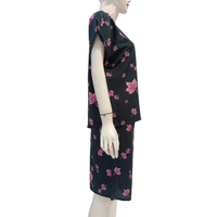 Conjunto de pantalones cortos de rayón con cuello en V de verano de estilo sencillo, ropa de dormir de manga corta para mujer o ropa de relajación en casa