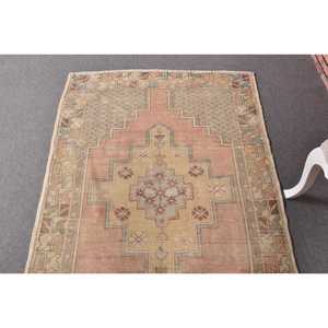 Tapis turc 4x8 pieds, tapis vintage, tapis à bordures brunes - Product Image 4