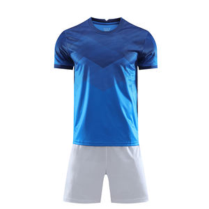 Uniformes de fútbol Unisex con sublimación personalizada, camiseta de fútbol de poliéster azul, entrenamiento para adultos, incluye logotipo, los últimos uniformes de fútbol del equipo - Product Image 1