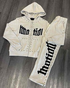 Conjunto Deportivo Unisex de Invierno de Primera Calidad, Dos Piezas, Estilo Jogger, Ropa Deportiva Informal para Hombre y Mujer, 100% Algodón Transpirable - Product Image 5