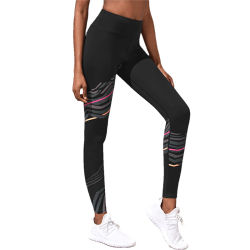 Venta caliente de alta calidad de las mujeres 3D impreso Fitness Yoga Leggings de tela de punto con logotipo personalizable en la cintura - Product Image 4