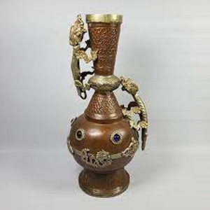ชุดน้ำชาและกาแฟหรูหราทำจากทองเหลืองแกะสลักจากญี่ปุ่น - Product Image 6