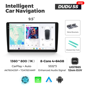 DUDUAUTO DUDU7 4G LTE 5G WIFI Inalámbrico CarPlay Android Auto Universal 2 Din <span class=keywords><strong>Radio</strong></span> para Auto de Fabricante - Product Image 2