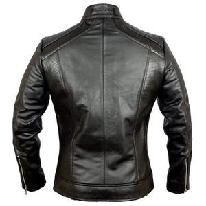 Veste en cuir véritable pour homme, de haute qualité, décontractée, tendance, en toile imperméable, antibactérienne, hiver, personnalisable - Product Image 3