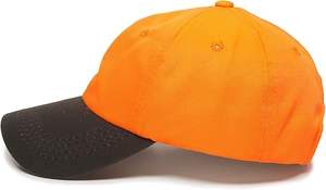 Waxed Canvas Orange Brown Baseball Cap Adjustable Trucker <b>Hat</b> - Product Image 4
