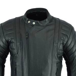 Prix de gros Veste en cuir de moto de haute qualité sur mesure nouveau design Nouvelle arrivée Veste en cuir de moto tendance pour hommes - Product Image 5