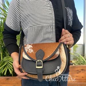 Cowhide Leather Handbags for Women Custom Genuine Leather Crossbody Purse Luxury Designer Sling <b>Bag</b> Western Leather <b>Bags</b> - Product Image 1
