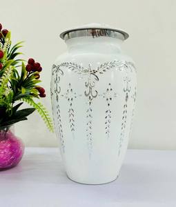 Urna de cremación grande para adultos con corte de diamante para cenizas humanas, urna de cremación de metal funerario para cenizas - Product Image 5