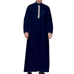 Vestido musulmán para hombre Arabia Saudita Jubba Thobe Kaftan islámico Abaya Dubai bata Oriente Medio bolsillo vestido largo - Product Image 5
