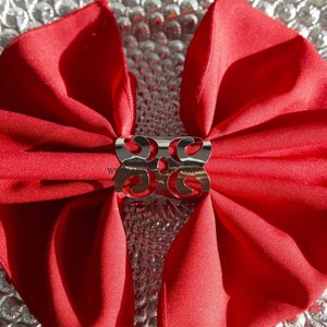 Anneau de serviette de table design pour restaurant, maison, hôtel, fête et décoration de mariage, porte-serviettes en laiton et argenté - Product Image 5