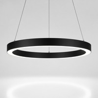 Lustre LED pour bureau, éclairage circulaire, 1500 mm, luminaire linéaire suspendu, profil moderne en aluminium, dimmable, garantie 3 ans