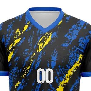 Maillot de football pour homme 2025, entièrement personnalisé, léger, respirant, de haute qualité, 100% polyester, col rond - Product Image 3