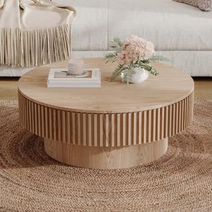 Table basse en bois adaptée aux activités quotidiennes du salon, offrant une construction stable et un aspect bois raffiné - Product Image 4