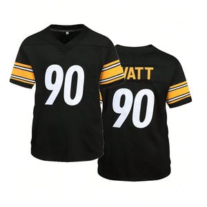 เสื้อเจอร์ซีย์แฟนฟุตบอลอเมริกัน ผ้าโพลีเอสเตอร์ 100% แขนสั้น สกรีนโลโก้ ชื่อทีม หมายเลข แบบมีช่องมอง สำหรับฝึกซ้อม - Product Image 2