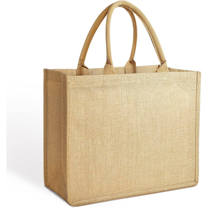 Vente en gros Sac fourre-tout en jute personnalisé pour faire des emplettes - Product Image 2