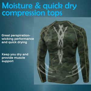 <b>Men's</b> Custom Logo Compression Eco-Friendly Workout <b>Base</b> <b>Layer</b> Four-Way Stretch High Elastic Breathable Long Sleeve Training - Product Image 5