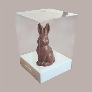 Transparent Display Box with White Fiber Effect 210x210H300mm 5-Piece Set for <b>Easter</b> <b>Holiday</b> <b>Supplies</b> - Product Image 1