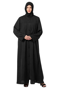 Robes de créateur pour femmes Naqab à manches longues et boutons Burkha Style ethnique solide Hijab traditionnel islamique à la mode Abaya de Dubaï - Product Image 6