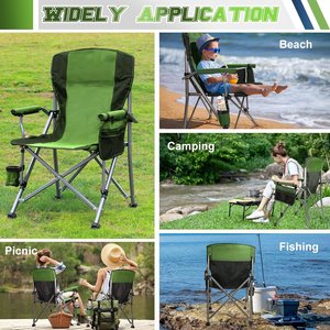 كراسي قابلة للطي خفيفة الوزن للاستخدام الخارجي، مناسبة للشاطئ والنزهات والتخييم وصيد الأسماك - Product Image 6