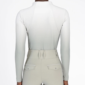 Camisa ecuestre elegante All Way Stretch Sporty Fit Ropa personalizada a granel Venta al por mayor Equitación Baselayer Top Camisas - Product Image 3