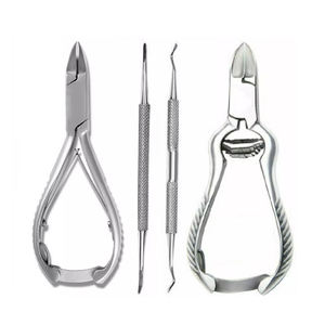 Nouveauté 2026 : Instruments professionnels de podologie en acier inoxydable, 3 pièces, pour ongles incarnés, avec lime à pieds et coupe-ongles à ouverture large - Product Image 1