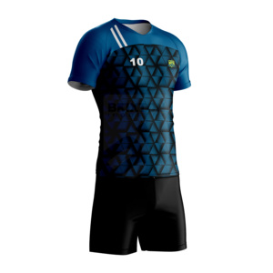 Conjunto de Jersey y pantalón corto de fútbol personalizado por sublimación, OEM ligero uniforme de fútbol de secado rápido, ropa deportiva para equipos al por mayor - Product Image 3