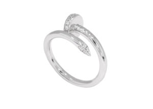 Keeva <b>Jewels</b> 0.20 Carat F-G/VS Lab Grown Round Brilliant Cut <b>Nail</b>-Inspired Wrap Designer Ring Made in Solid Gold - Product Image 4