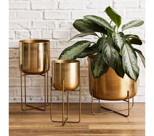 Macetas de metal de lujo con acabados Premium Elegantemente duraderas para espacios comerciales y decoración de jardines Nueva condición - Product Image 1