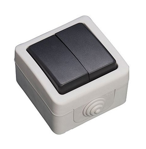 Interruttore doppio impermeabile IP54 10A 250V (GSC 1200502) - Product Image 1