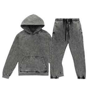 Survêtements décontractés surdimensionnés en polyester/coton avec logo personnalisé, ensemble deux pièces, respirant, séchage rapide, molleton écologique pour femmes - Product Image 2