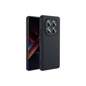 Coque en silicone liquide Netzy 5G 4G Poco X7 Premium antichoc, toucher doux, coque arrière électroplaquée, finition spéciale doublée - Product Image 1