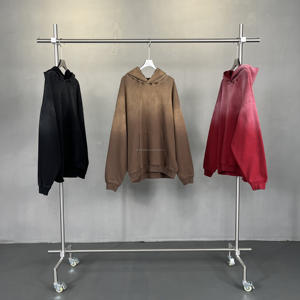 Sudadera con capucha lavada vintage y de peso pesado con logotipo personalizado Sudadera con capucha lavada ácida para hombre de talla grande Sudadera con capucha para hombre - Product Image 1