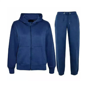 Conjunto de dos piezas de talla grande para hombre, conjunto estampado de forro polar transpirable, Sudadera con capucha, chándal de diseño liso, venta al por mayor, chándales en blanco - Product Image 5