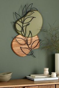 Arte de pared de hierro de flores moderno más vendido con Diseño Artesanal para una decoración elegante y contemporánea del hogar - Product Image 5