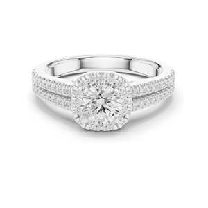 Anillo de Compromiso con Diamante de Laboratorio Redondo Brillante de 1.14 CT para Mujer, Claridad VVS-VS EF, Oro de 18K, 14K, 10K y Plata 925 - Product Image 2