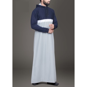 เสื้อผ้าพื้นเมือง Jubba แบบลำลองมีฝาปิดผ้าธรรมดาดีไซน์แบบดั้งเดิม - Product Image 1