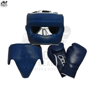 Ensembles de Sparring professionnel de style Entraînement en plein air et équipement de Sparring avec gants en cuir Couvre-chef Ensembles de Sparring Protège-aine - Product Image 6