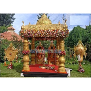 Mandap de mariage de Style sud-indien Padmavati, ensemble de Mandap de mariage traditionnel sud-indien, thème de jardin en plein air - Product Image 1
