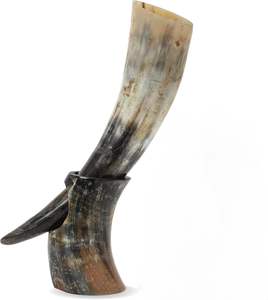 แก้วทรงเขาควายธรรมชาติเป็นของชำร่วยงานประดิษฐ์สไตล์ชาวเรือทำจากแก้วขัดเงามีขาตั้งเป็นของฝากสำหรับตกแต่งบ้าน - Product Image 4