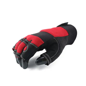 Gants de cyclisme en cuir de haute qualité à deux couches, demi-doigts, avec fermeture à crochet, personnalisation du logo, Soccer Max Pro Florida US Wholesale - Product Image 3