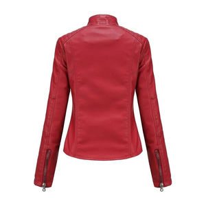 Nouvelles dames veste en cuir pour femmes à manches longues élégant mode vêtements d'extérieur coupe-vent écologique hiver vêtements quotidiens personnalisable - Product Image 2