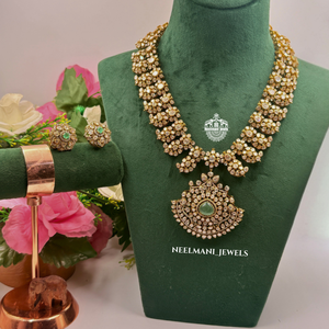 Ensemble Mala en Moissanite Mango avec Boucles d'Oreilles, Collection de Colliers Élégants - Product Image 1
